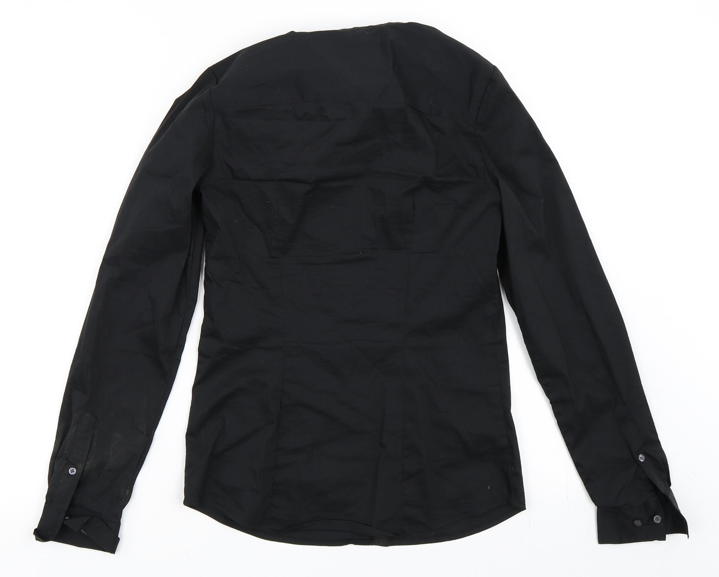 H&M Womens Black   Basic Button-Up Size 32