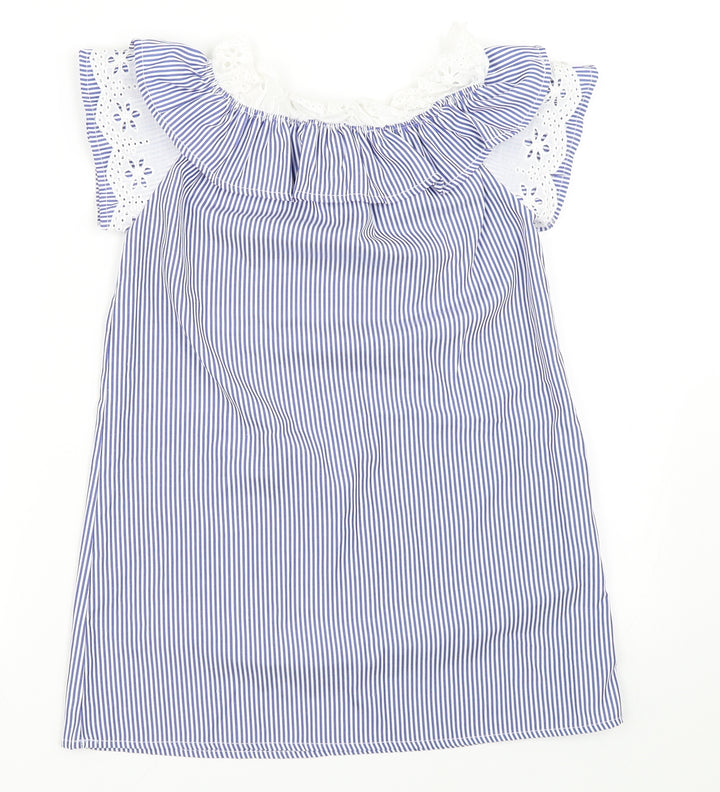 Boohoo Girls Blue Striped Shift Size 8 Years