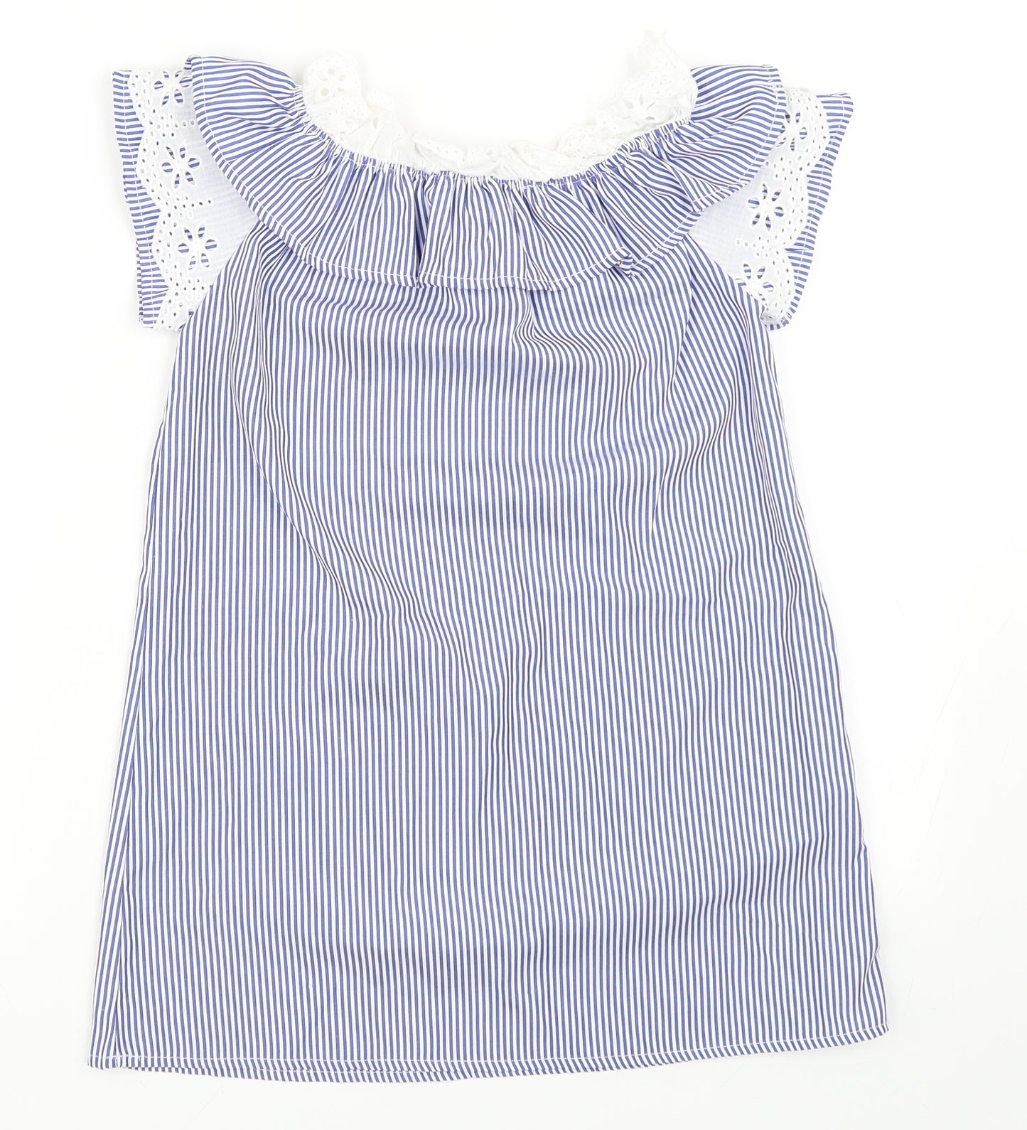 Boohoo Girls Blue Striped  Shift  Size 8 Years