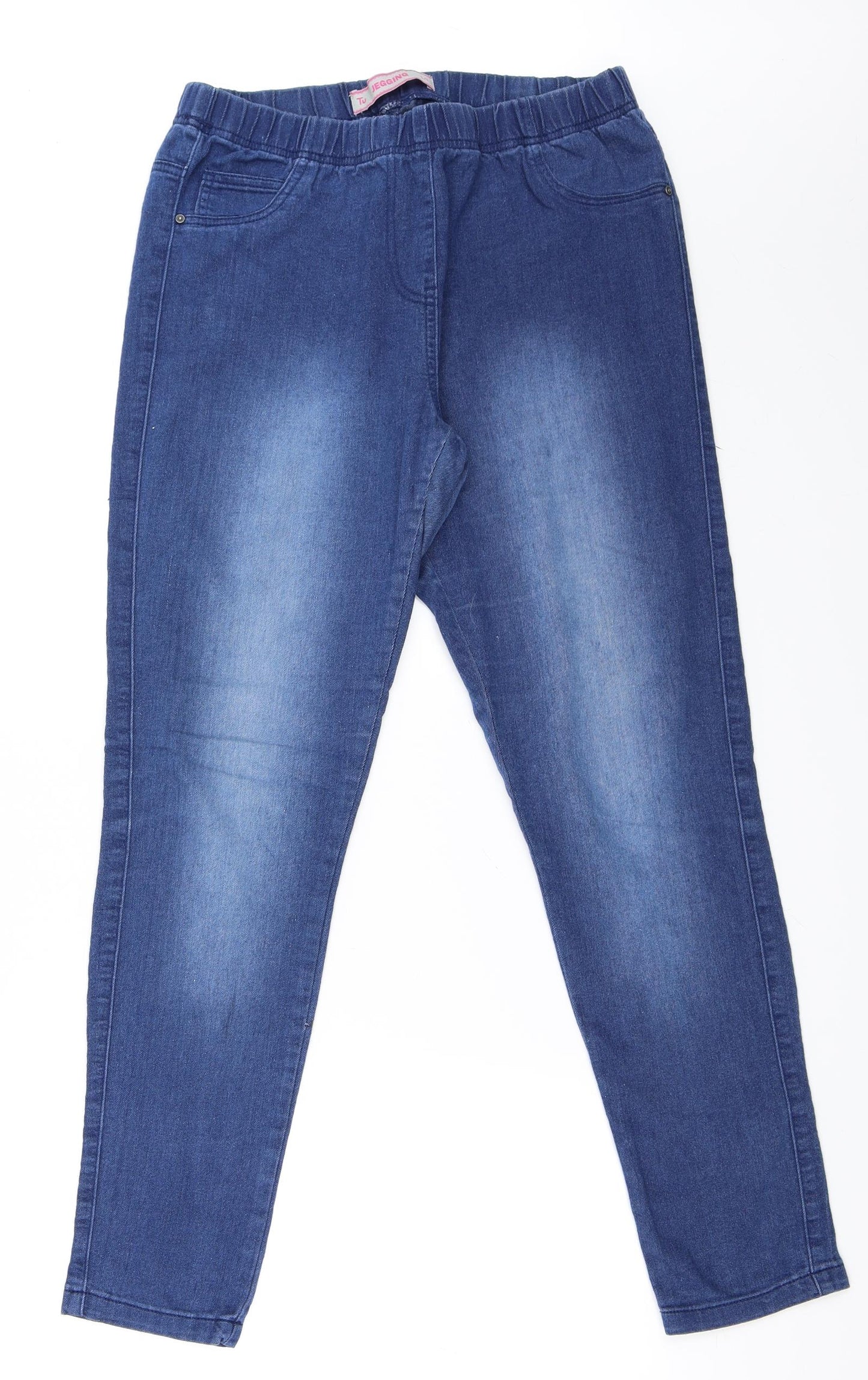 TU Womens Blue  Denim Jegging Jeans Size 14 L30 in