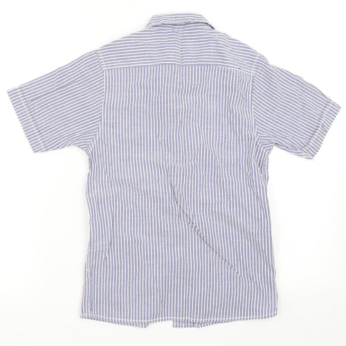 Rebel Boys Blue Striped  Basic Button-Up Size 9-10 Years