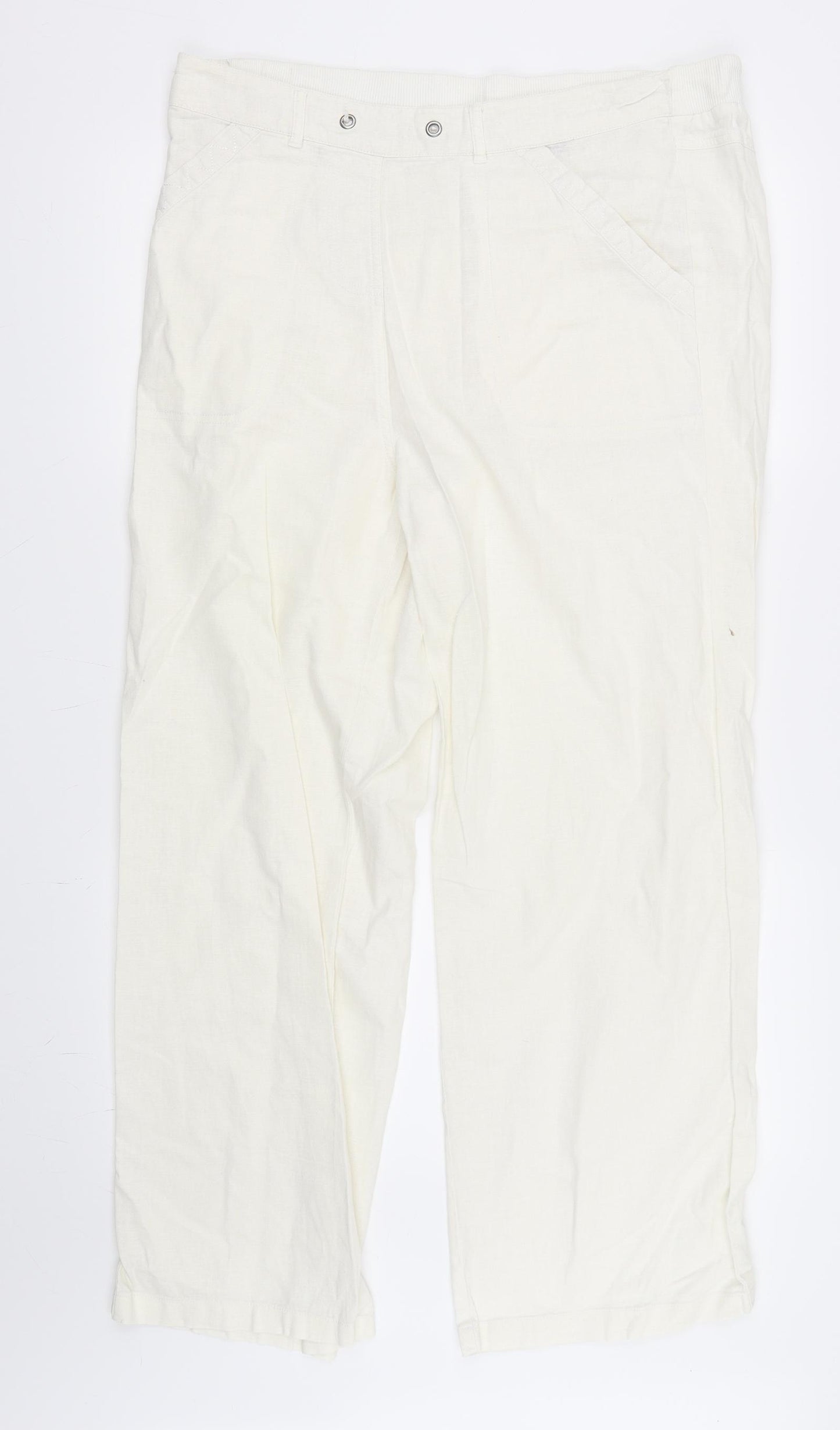 Yours Womens Ivory   Trousers  Size 16 L29 in