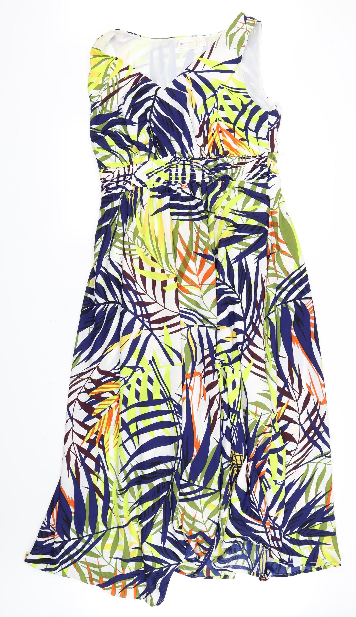 BPC Selection Womens Blue Geometric  Fit & Flare  Size 18