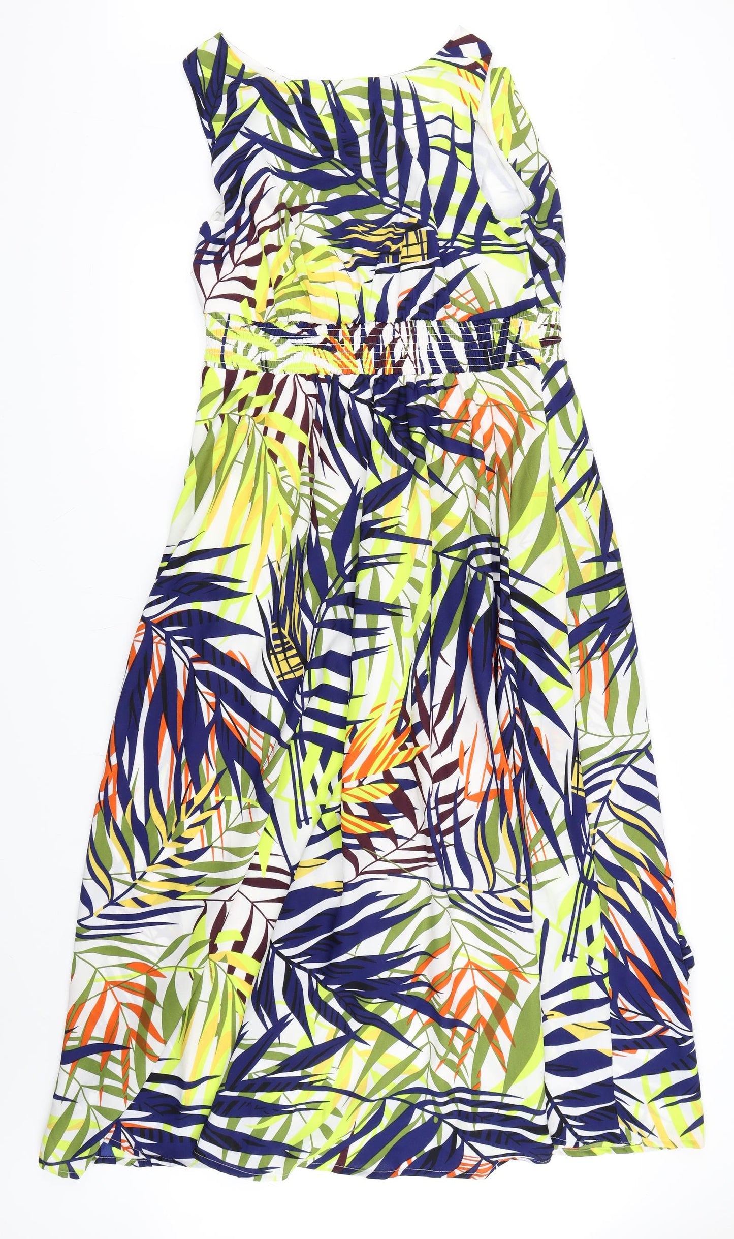 BPC Selection Womens Blue Geometric  Fit & Flare  Size 18