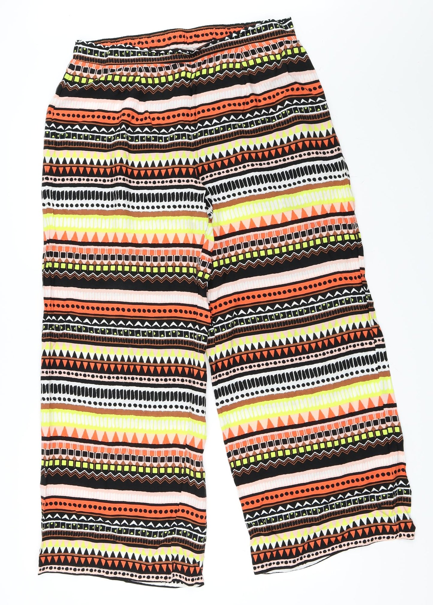 George Womens Orange Geometric  Trousers  Size 14 L29 in