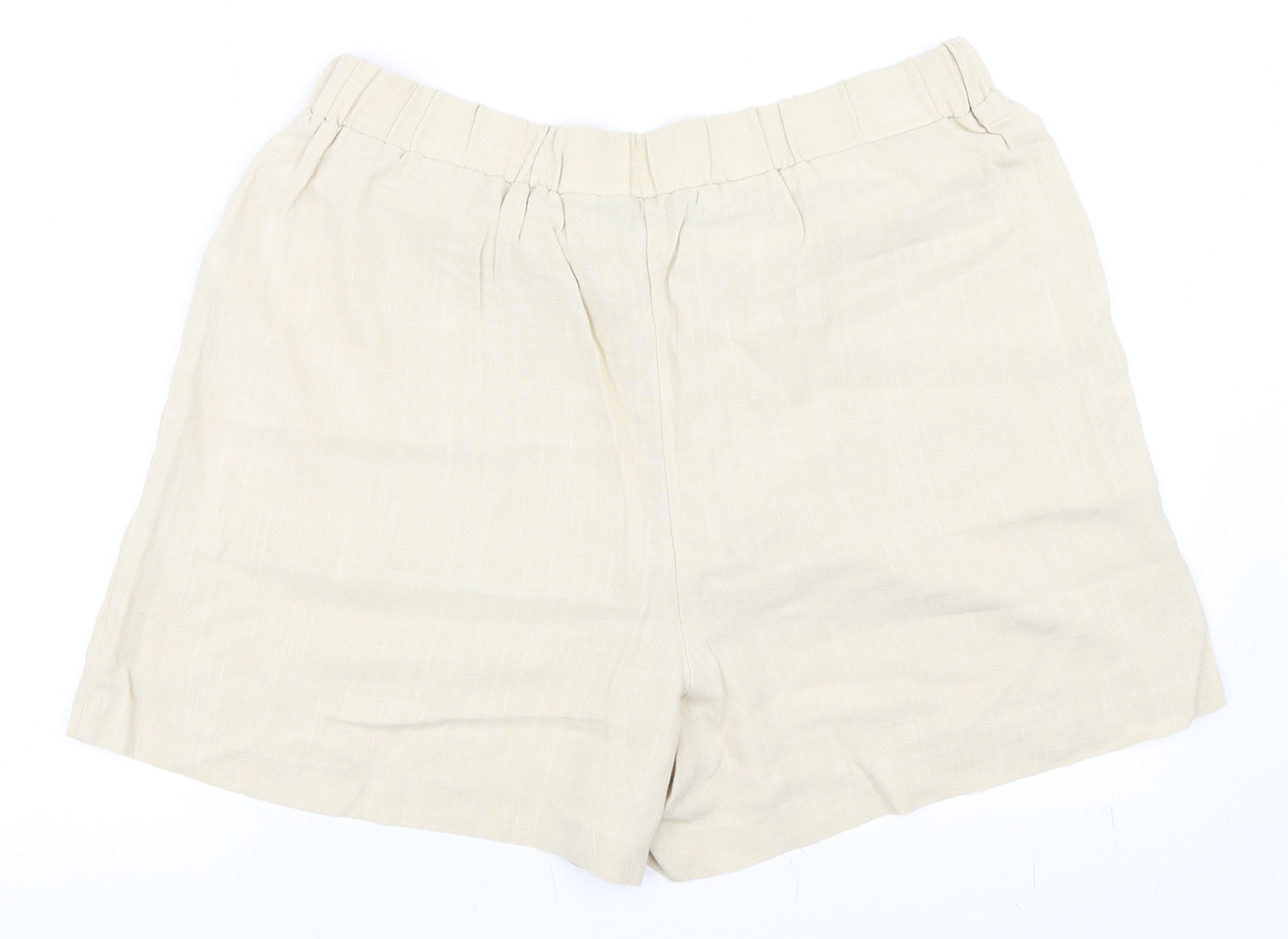 F&F Womens Beige   Paperbag Shorts Size 14