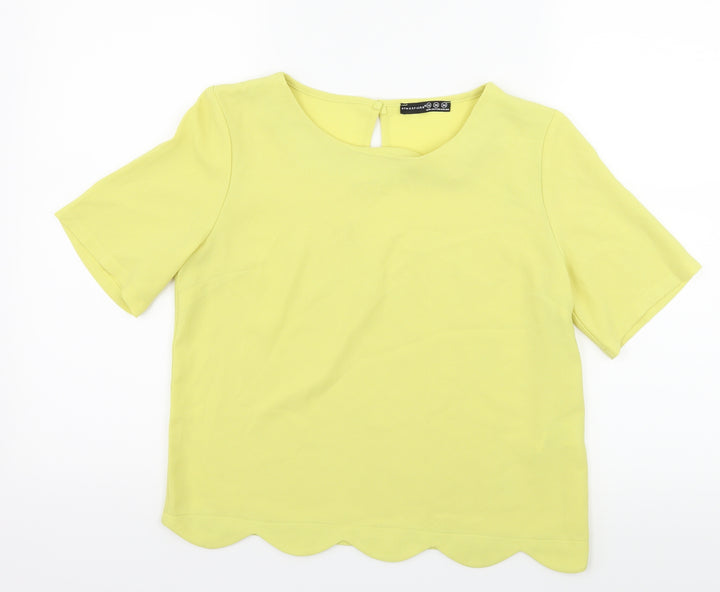 Atmosphere Womens Yellow   Basic Blouse Size 10