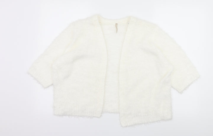 Anthology Womens White Knit Cardigan Jumper Size 20