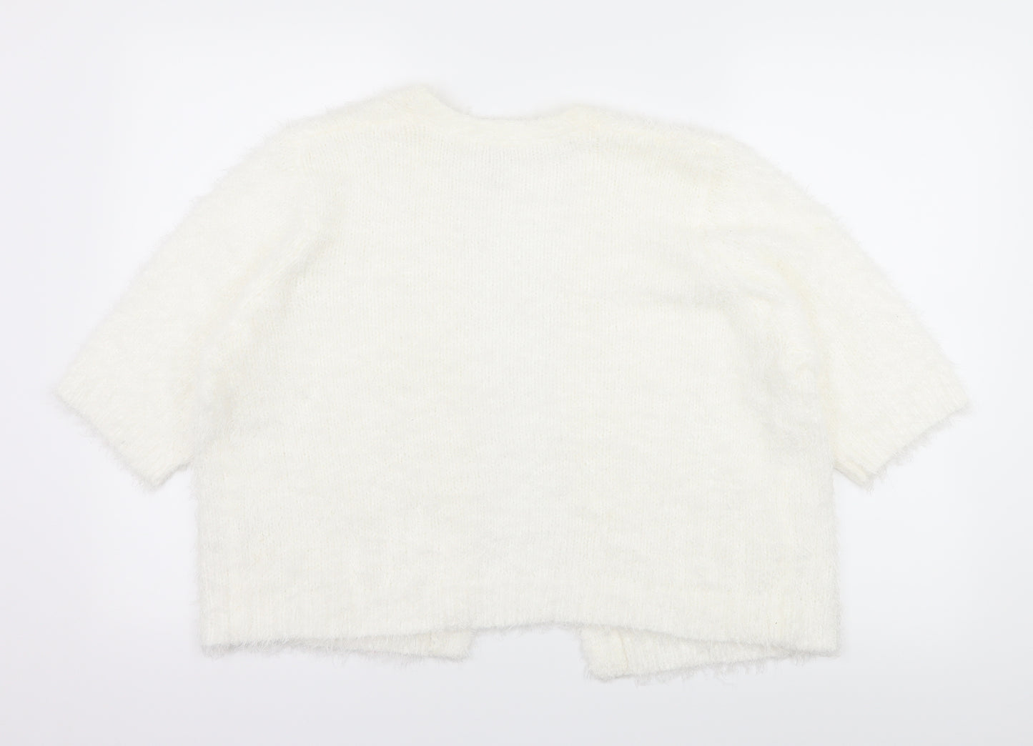 Anthology Womens White  Knit Cardigan Jumper Size 20