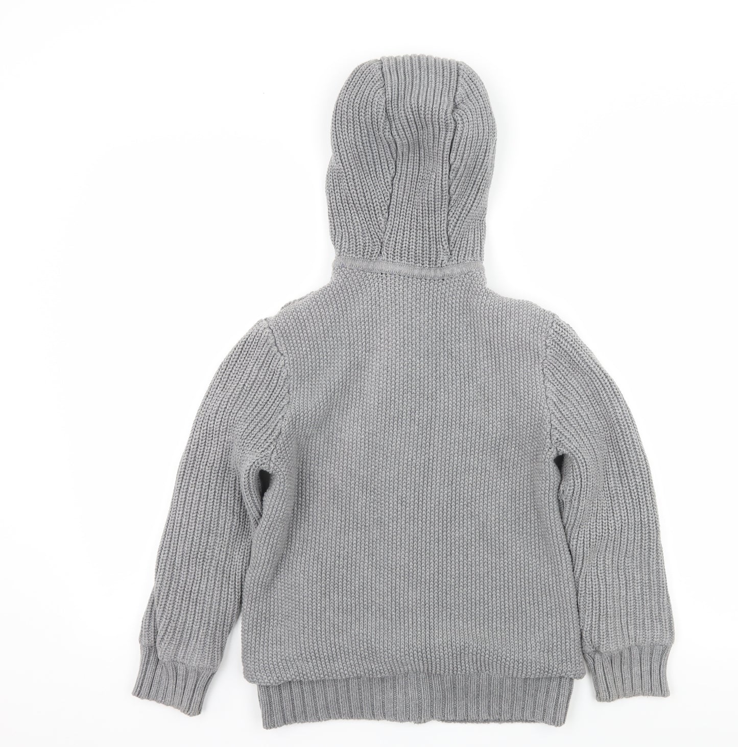 F&F Boys Grey  Knit Full Zip Hoodie Size 9-10 Years