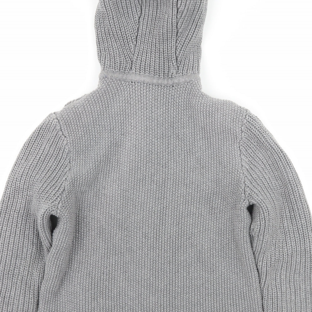 F&F Boys Grey  Knit Full Zip Hoodie Size 9-10 Years