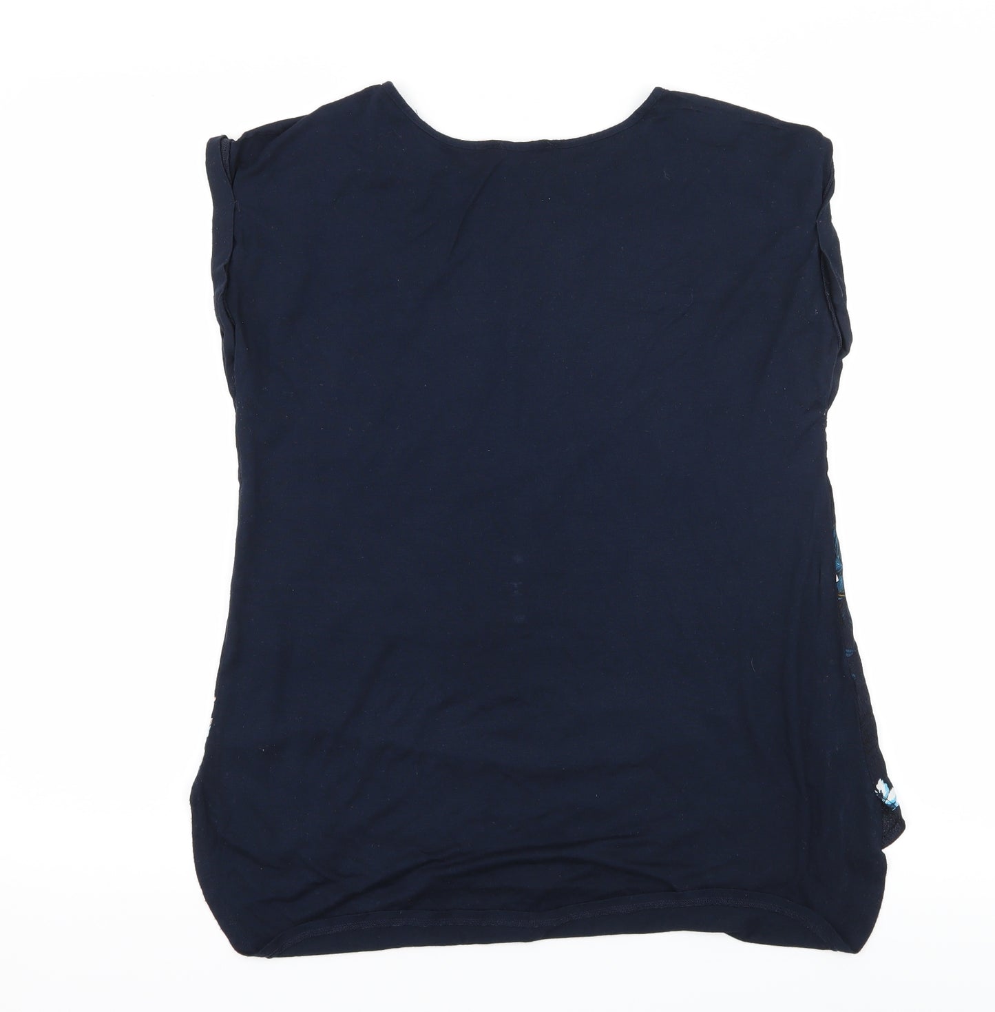 F&F Womens Blue Floral Jersey Camisole Tank Size 10