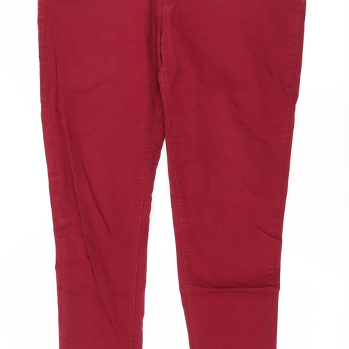 Denim Co Womens Red  Denim Skinny Jeans Size 16 L30 in