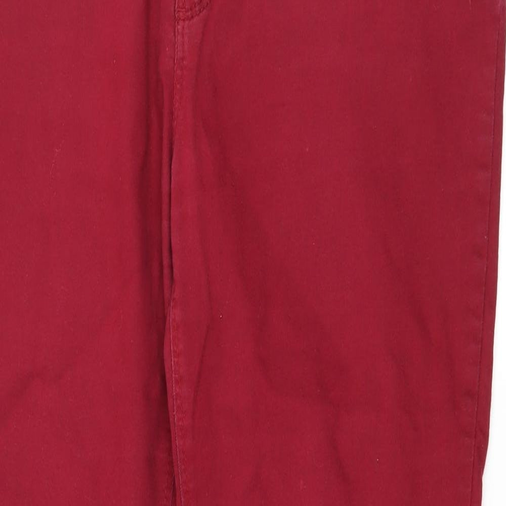 Denim Co Womens Red  Denim Skinny Jeans Size 16 L30 in