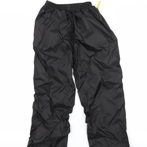 Gelert Boys Black   Rain Trousers Trousers Size 7-8 Years - Packable