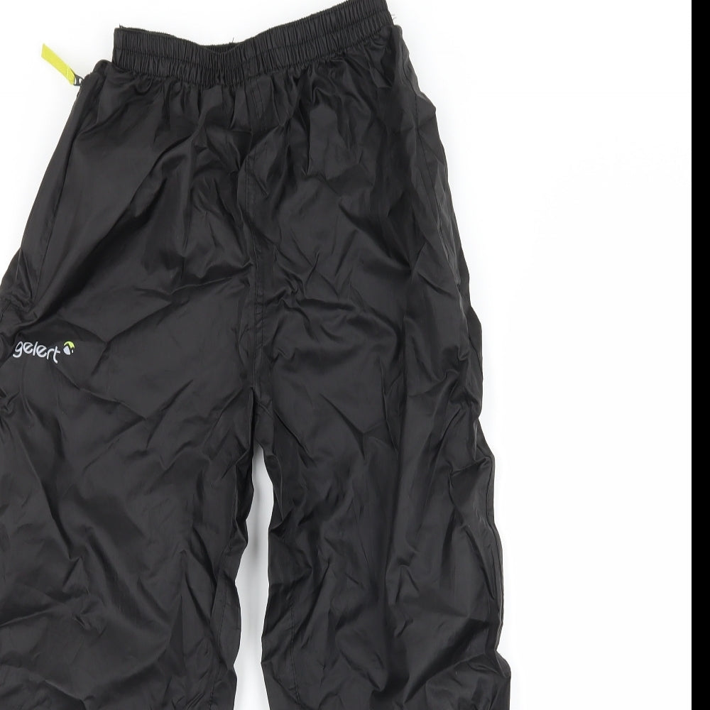 Gelert Boys Black   Rain Trousers Trousers Size 7-8 Years - Packable