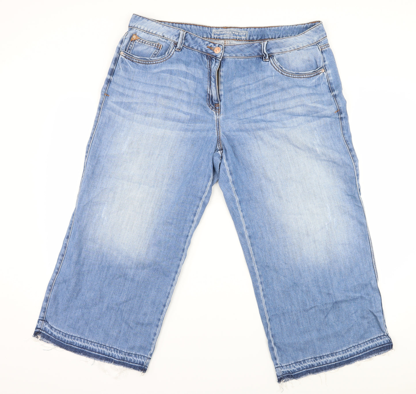 NEXT Womens Blue  Denim Cropped Jeans Size 18 L23 in