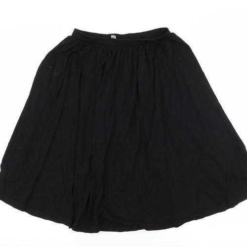 ASOS Womens Black  Jersey Flare Skirt Size 6