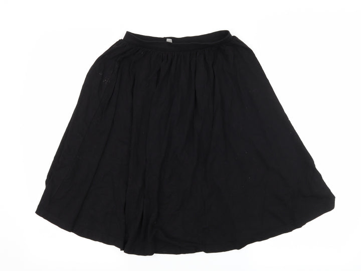 ASOS Womens Black Jersey Flare Skirt Size 6