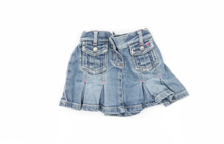 NEXT Girls Blue Ombré Denim Flare Set Size 6-9 Months