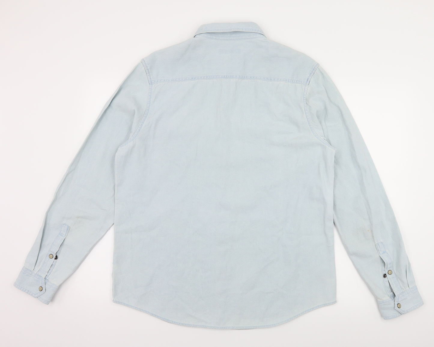 Cedar Wood State Mens Blue  Denim  Button-Up Size L
