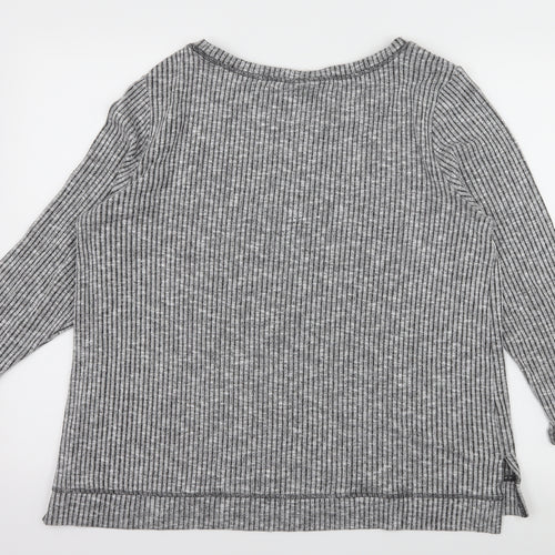 H&M Womens Grey  Jersey Pullover Sweatshirt Size M