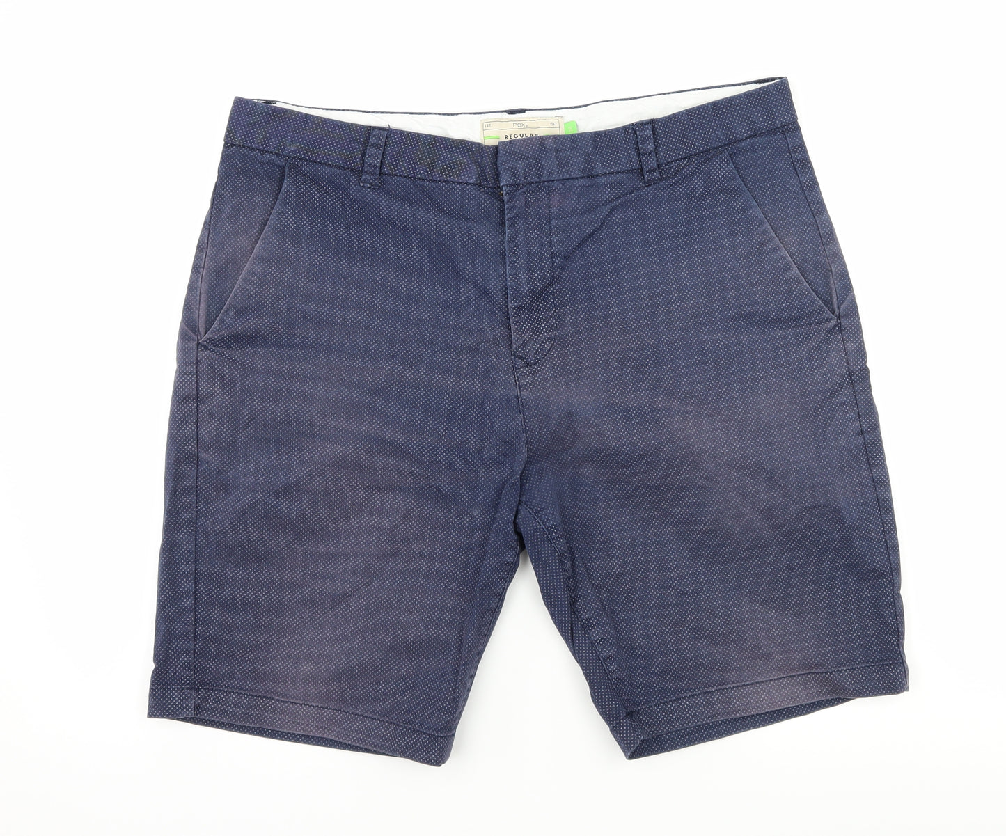 NEXT Mens Blue Polka Dot  Bermuda Shorts Size 34 in