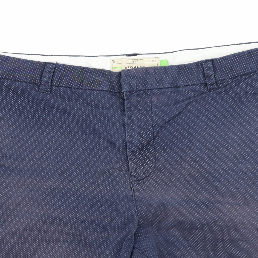 NEXT Mens Blue Polka Dot  Bermuda Shorts Size 34 in