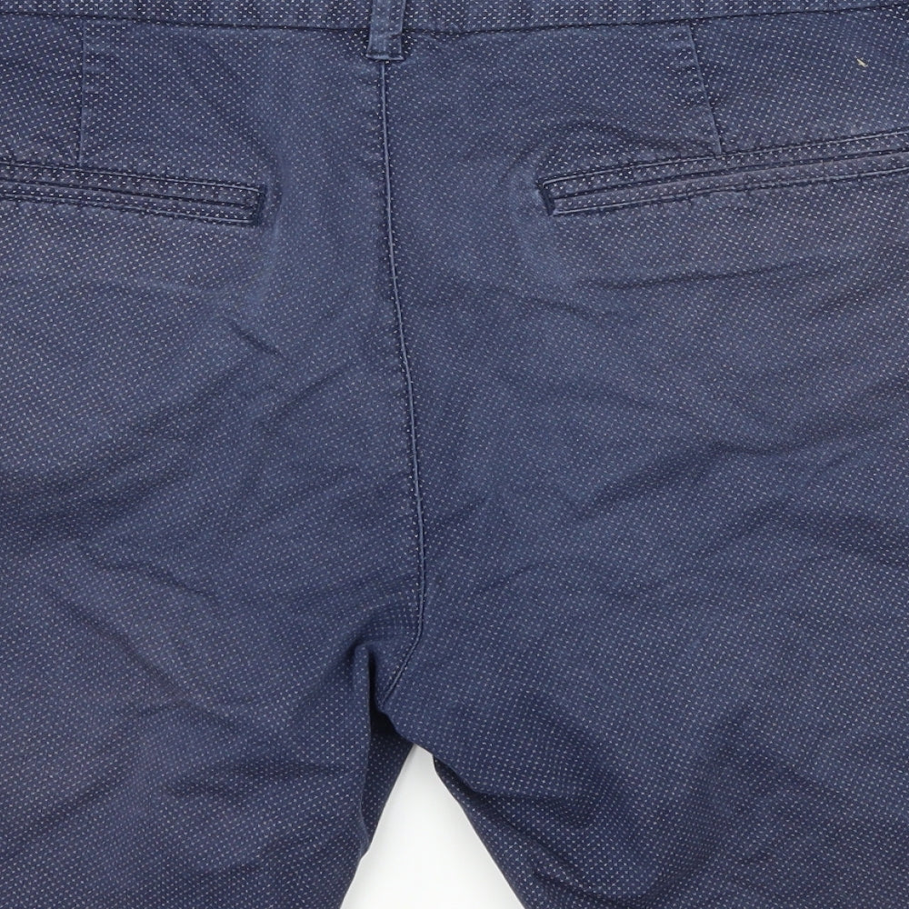 NEXT Mens Blue Polka Dot  Bermuda Shorts Size 34 in