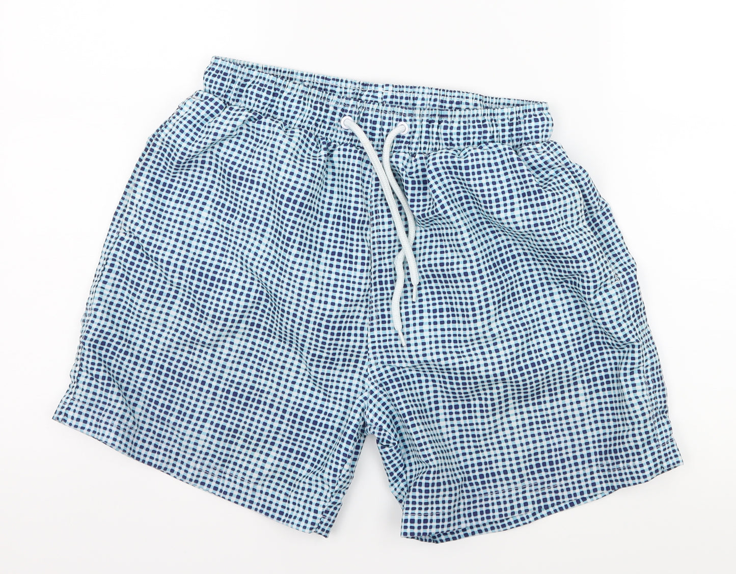 Cedar Wood State Mens Blue Check  Sweat Shorts Size S