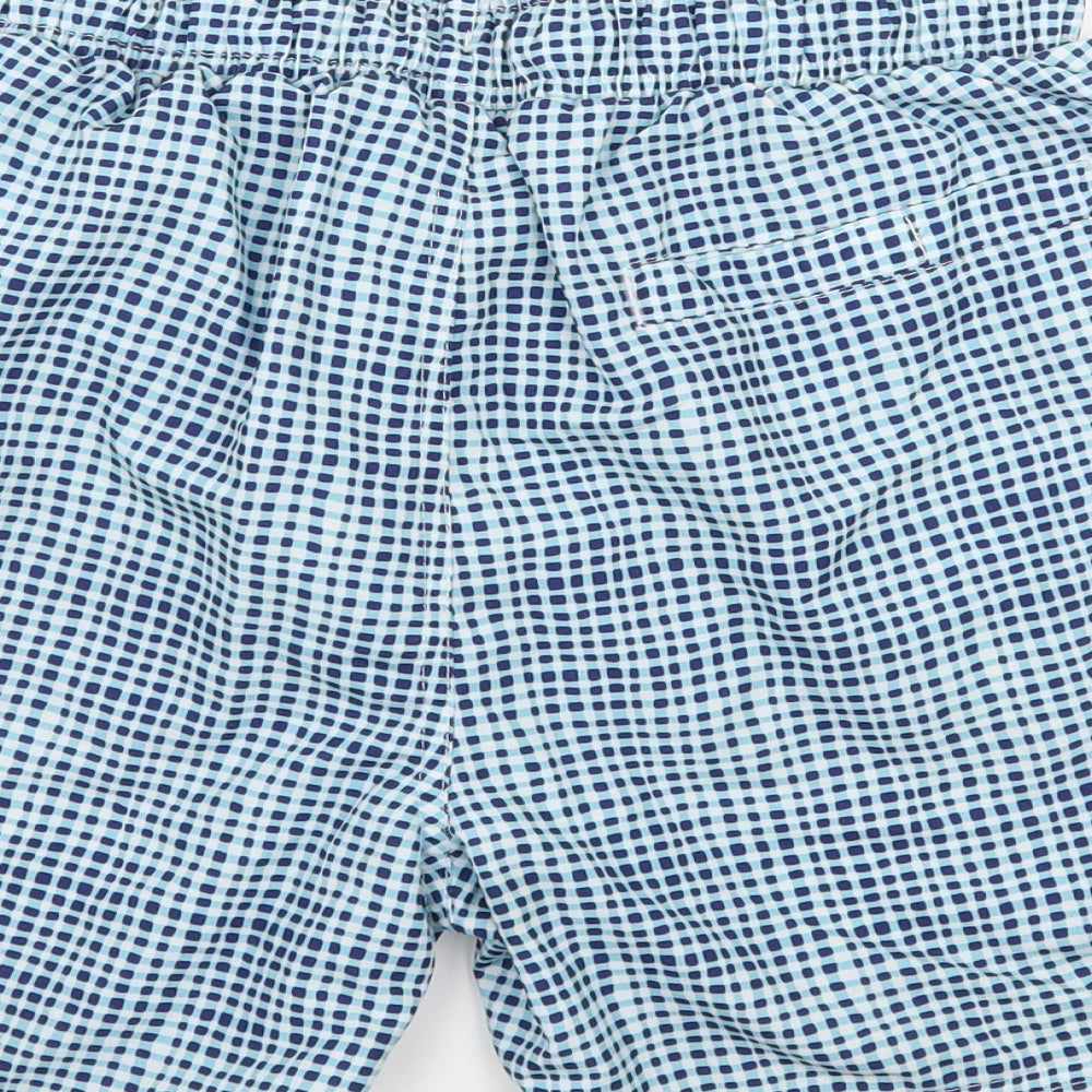 Cedar Wood State Mens Blue Check  Sweat Shorts Size S