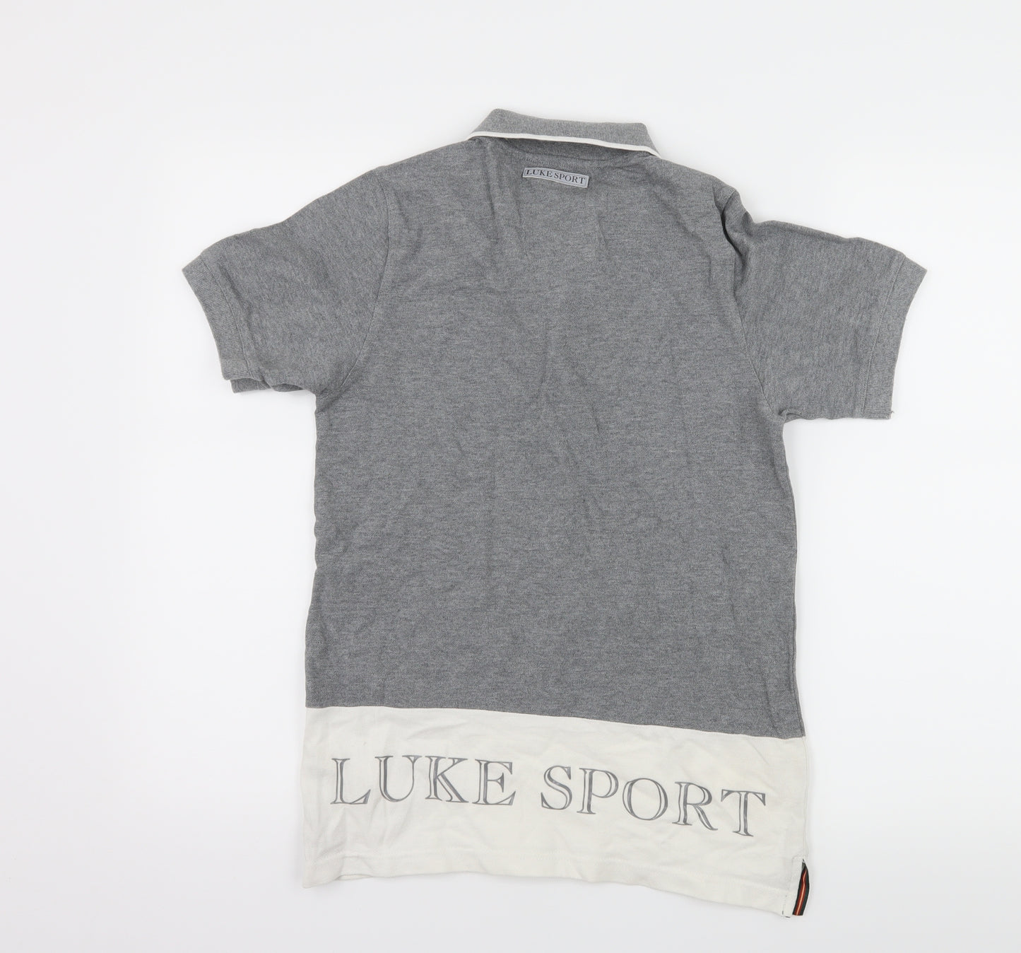 Luke Sport Mens Grey  Jersey  Polo Size S  - lion