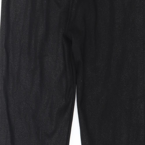 River Island Womens Black  Jersey Pedal Pusher Leggings Size 8 L25 in