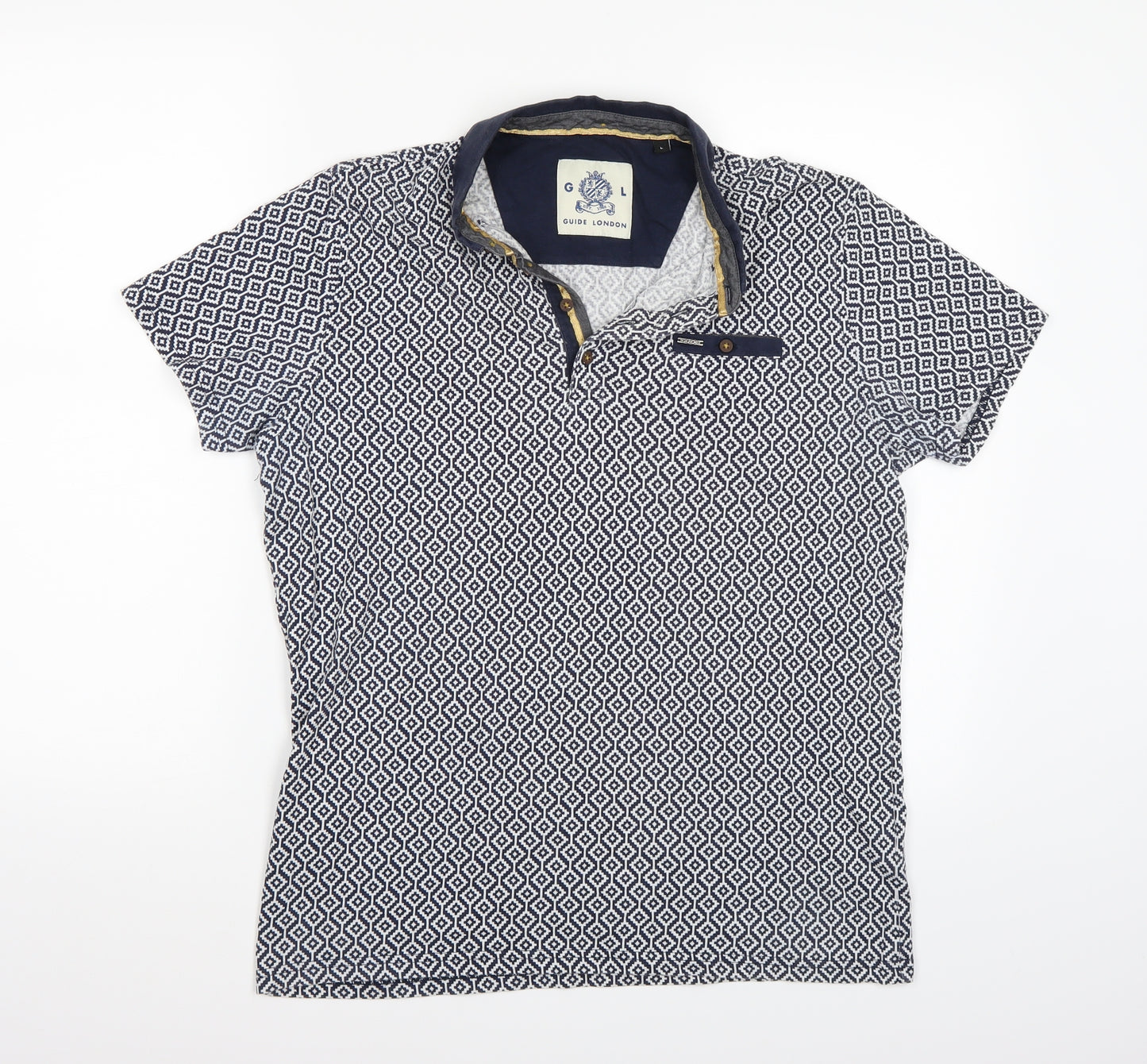 Guide London Mens Blue    T-Shirt Size L