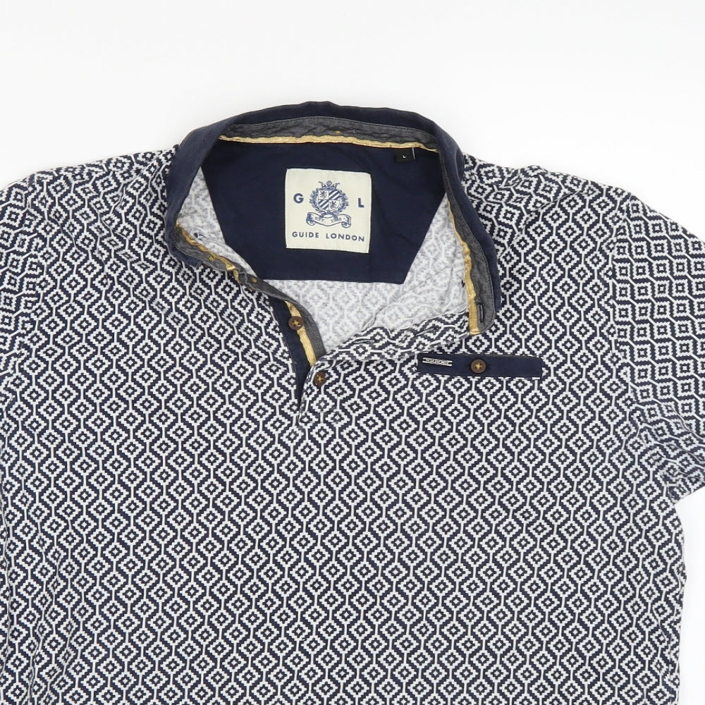 Guide London Mens Blue    T-Shirt Size L