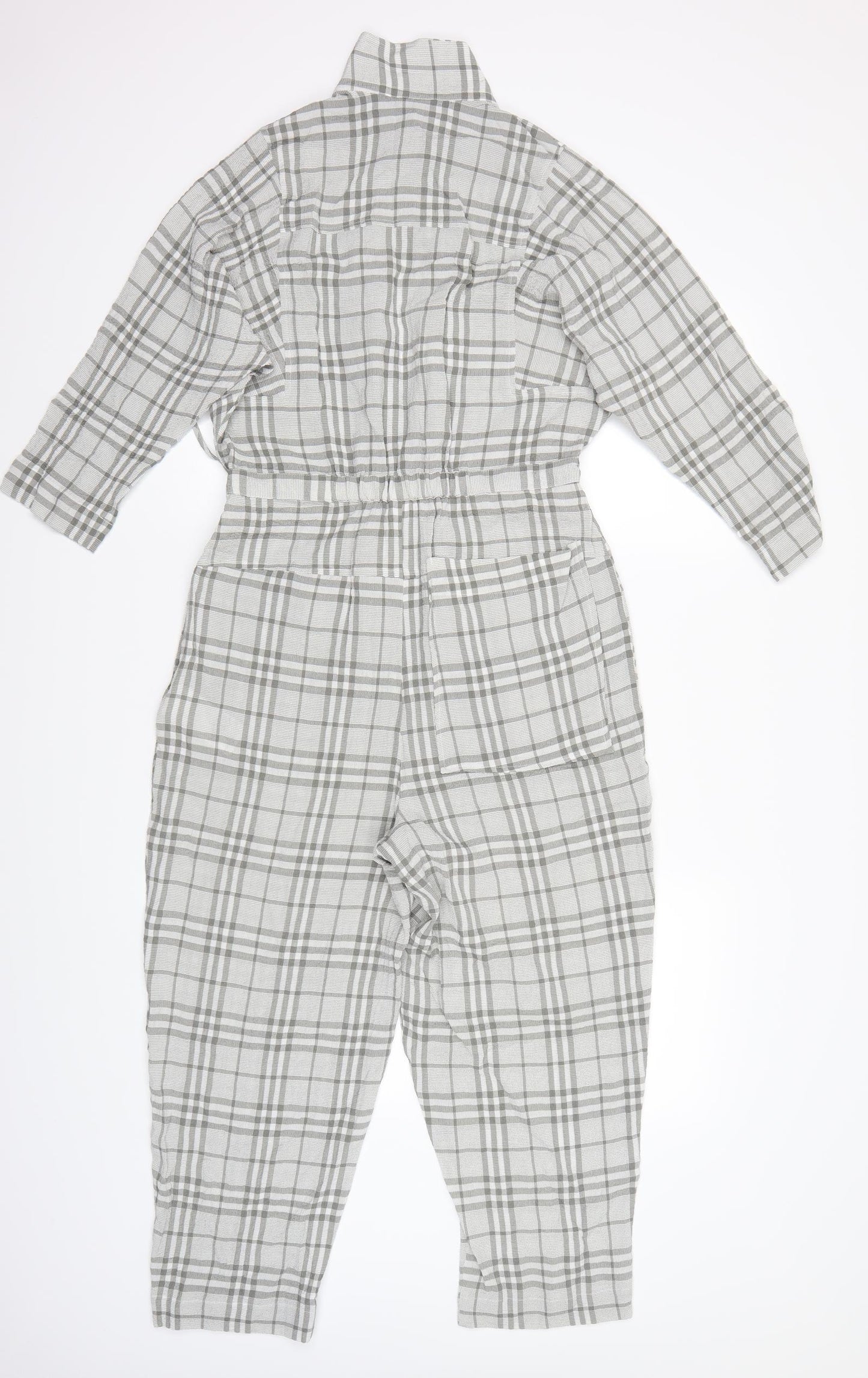 Whistles Womens Grey Check  Jumpsuit One-Piece Size 8