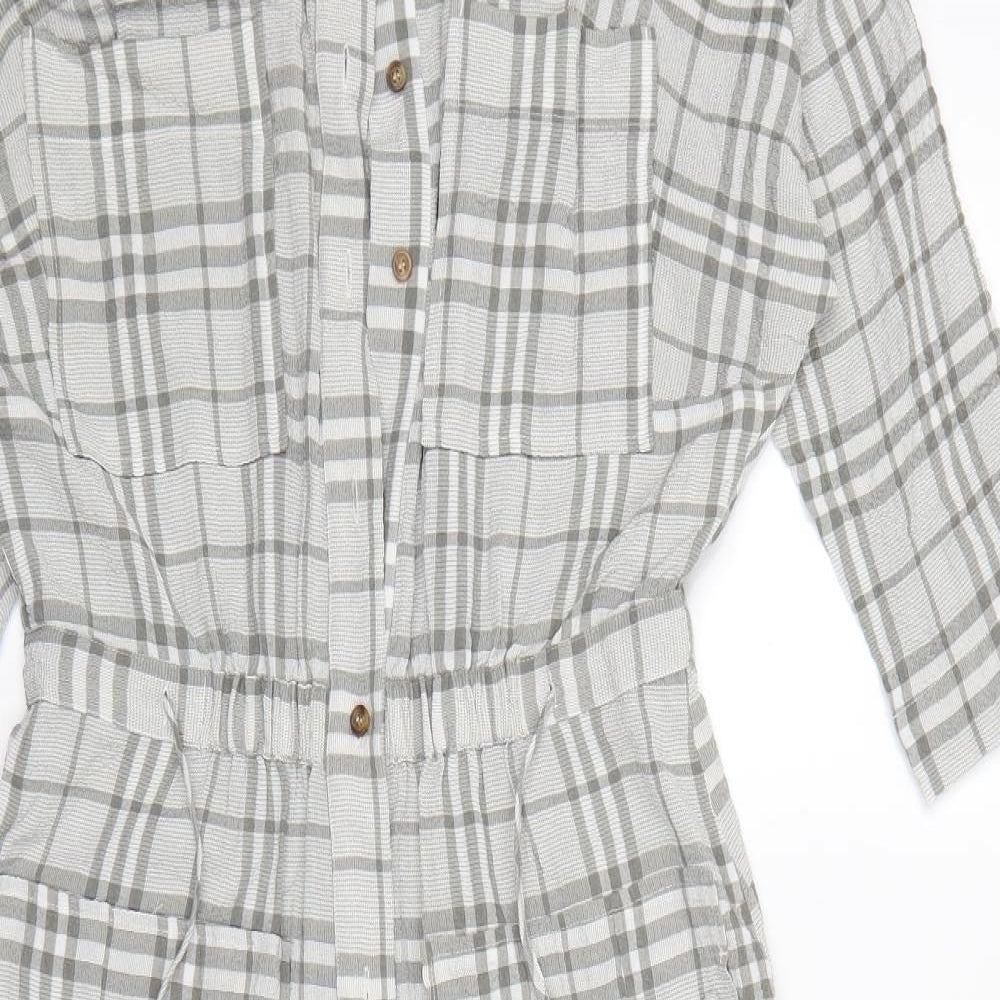 Whistles Womens Grey Check  Jumpsuit One-Piece Size 8