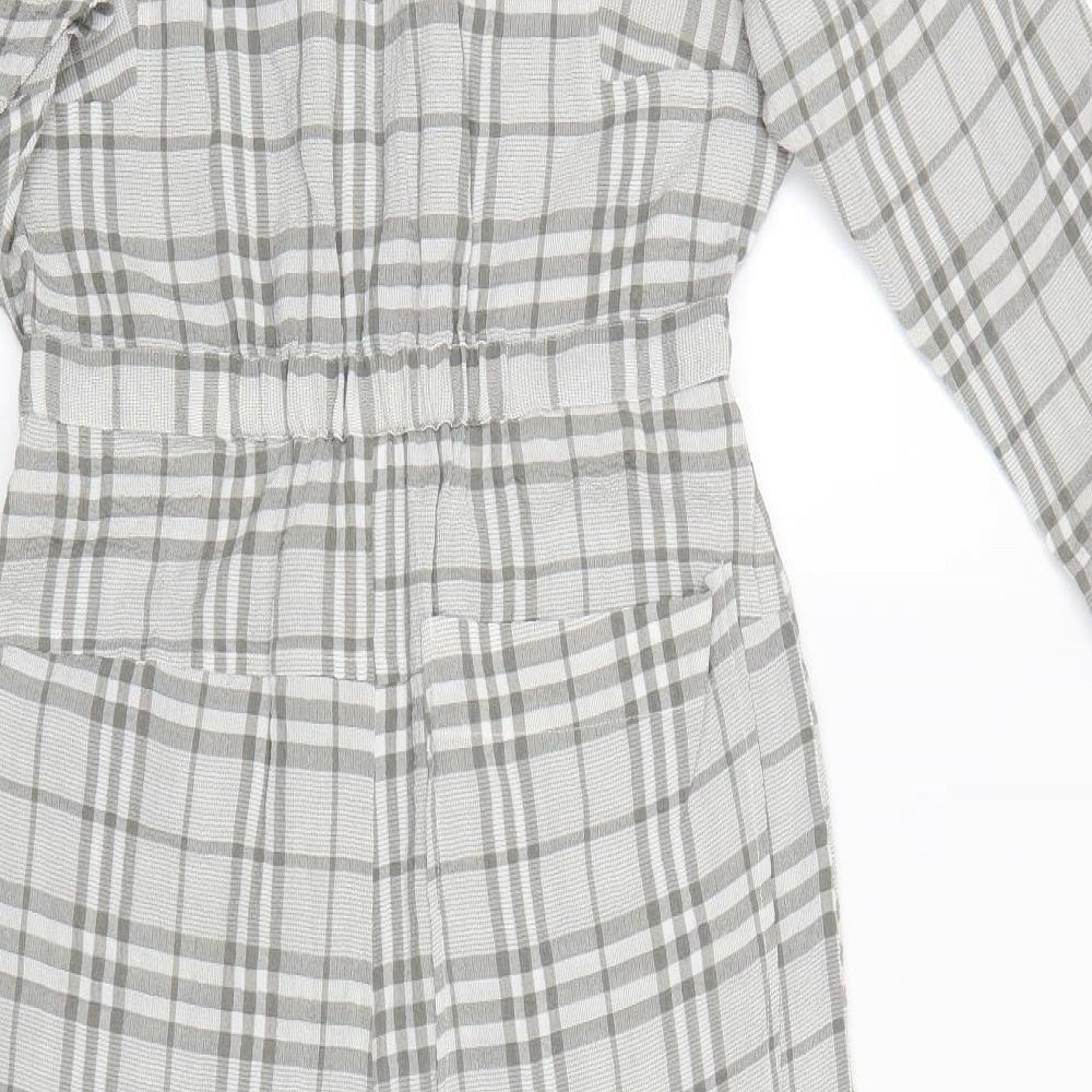 Whistles Womens Grey Check  Jumpsuit One-Piece Size 8