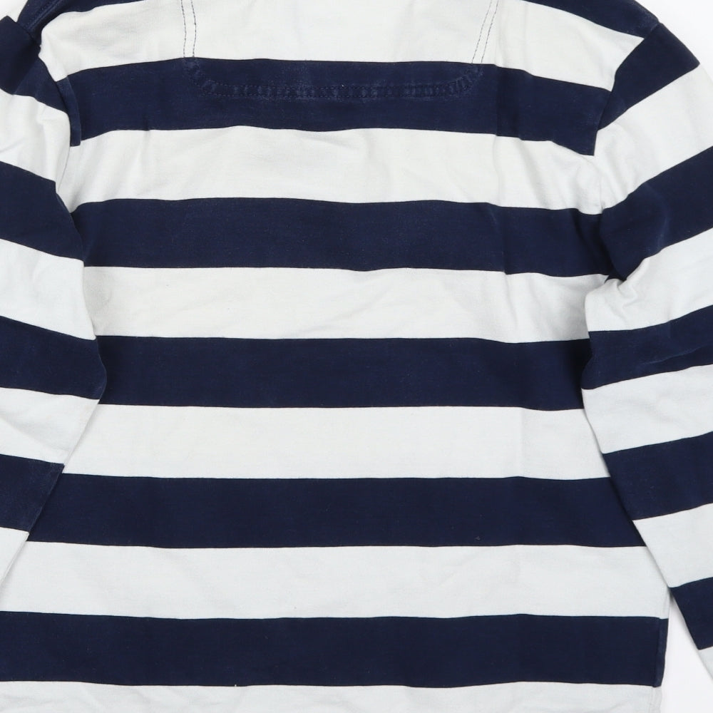 Joules Mens White Striped   T-Shirt Size S