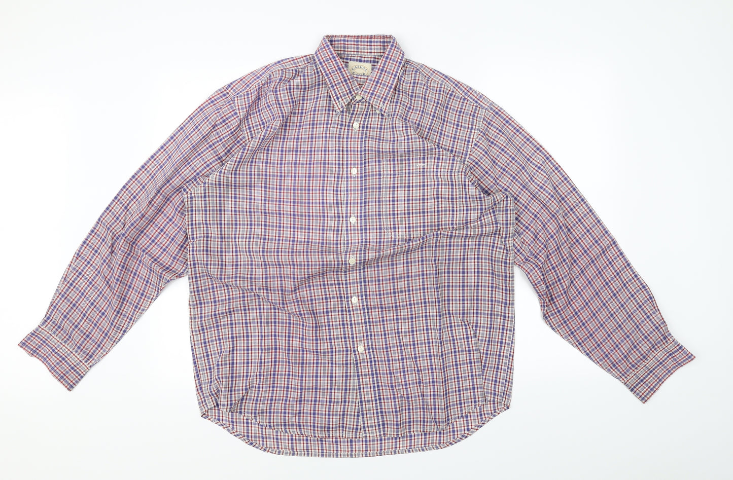 Debenhams Mens Red Check   Button-Up Size M