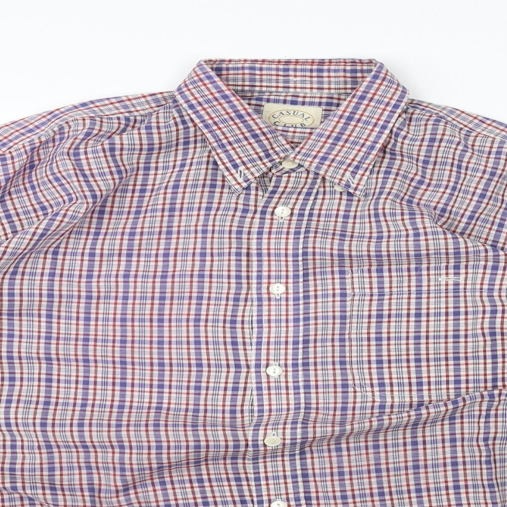 Debenhams Mens Red Check   Button-Up Size M