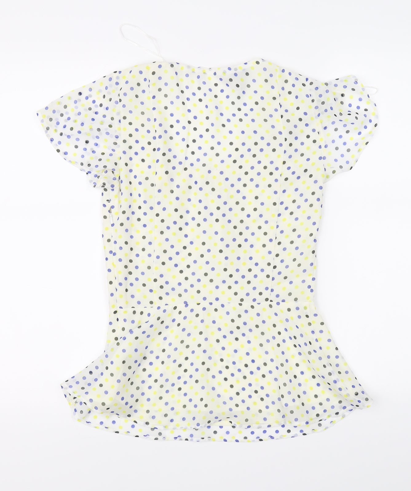 Pepperberry Womens Ivory Polka Dot  Basic Blouse Size 8