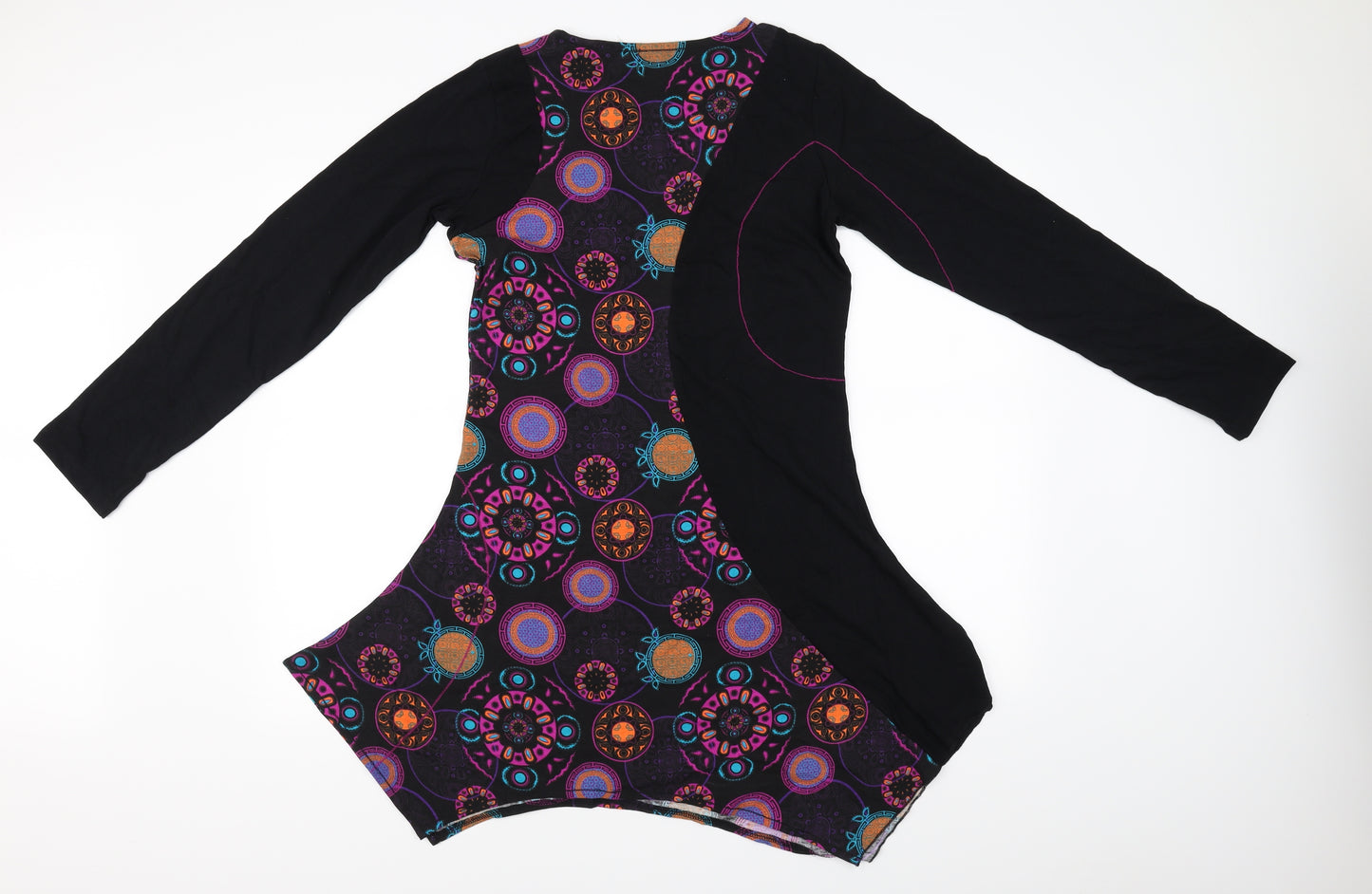 Keawa  Womens Black Floral  A-Line  Size M