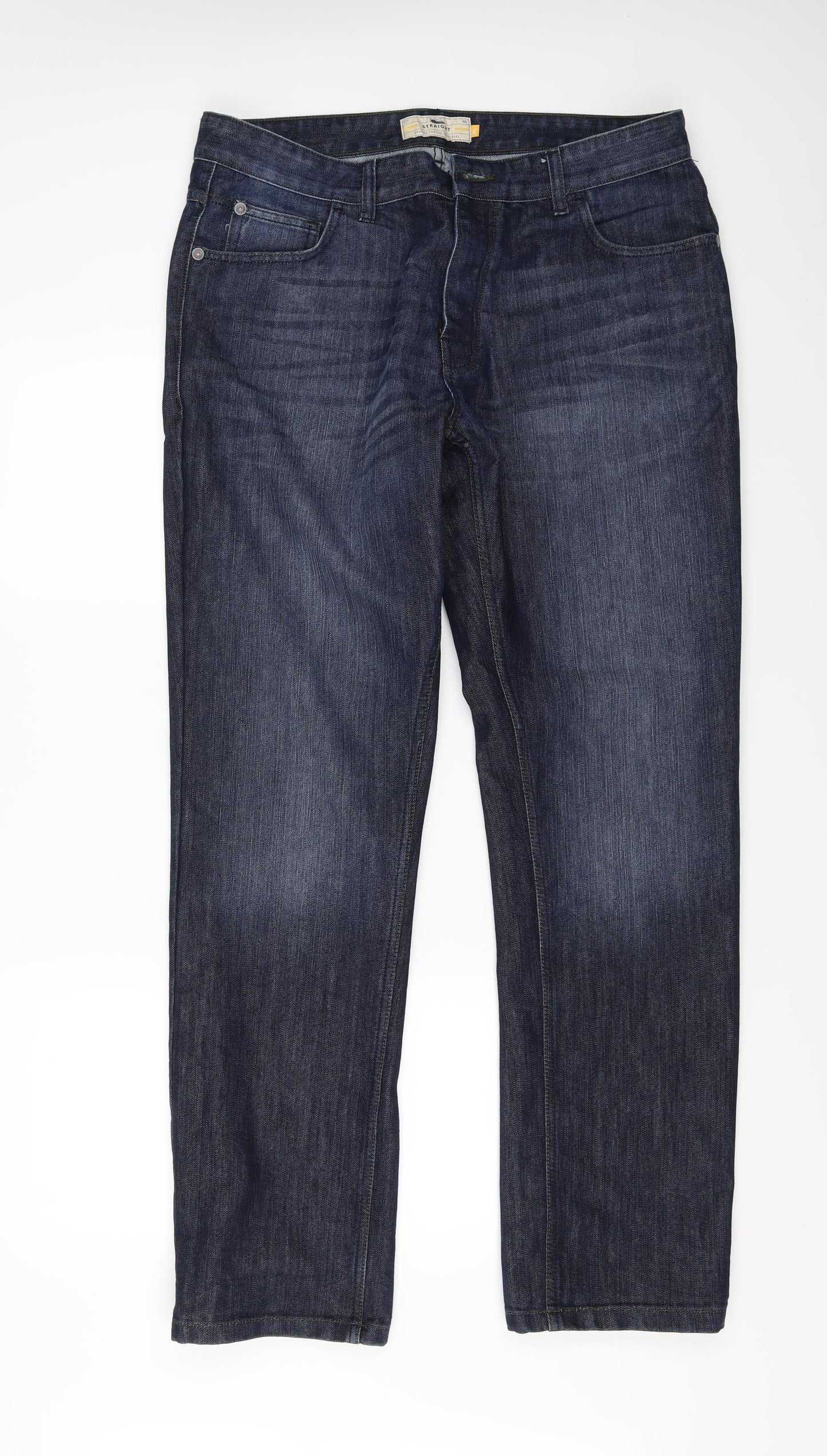 straight Mens Blue  Denim Straight Jeans Size 39 in L32 in