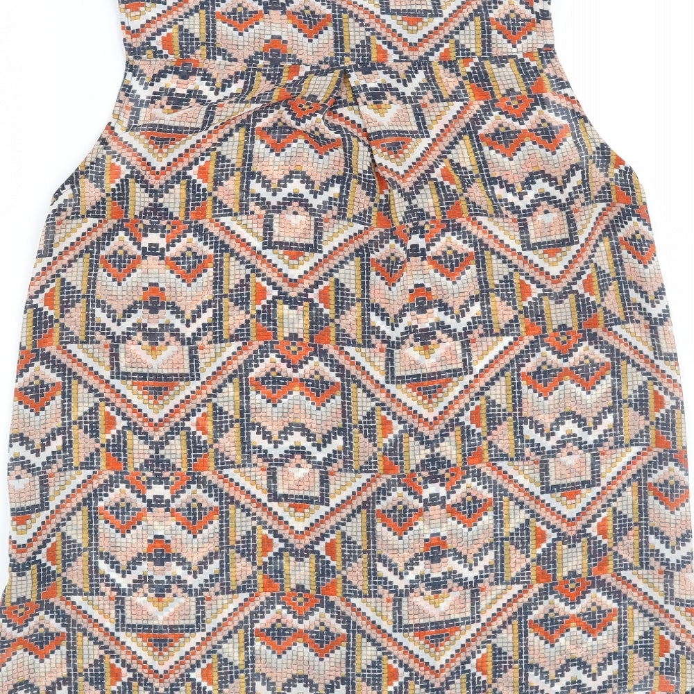 H&M Womens Pink Geometric  Basic Blouse Size 8