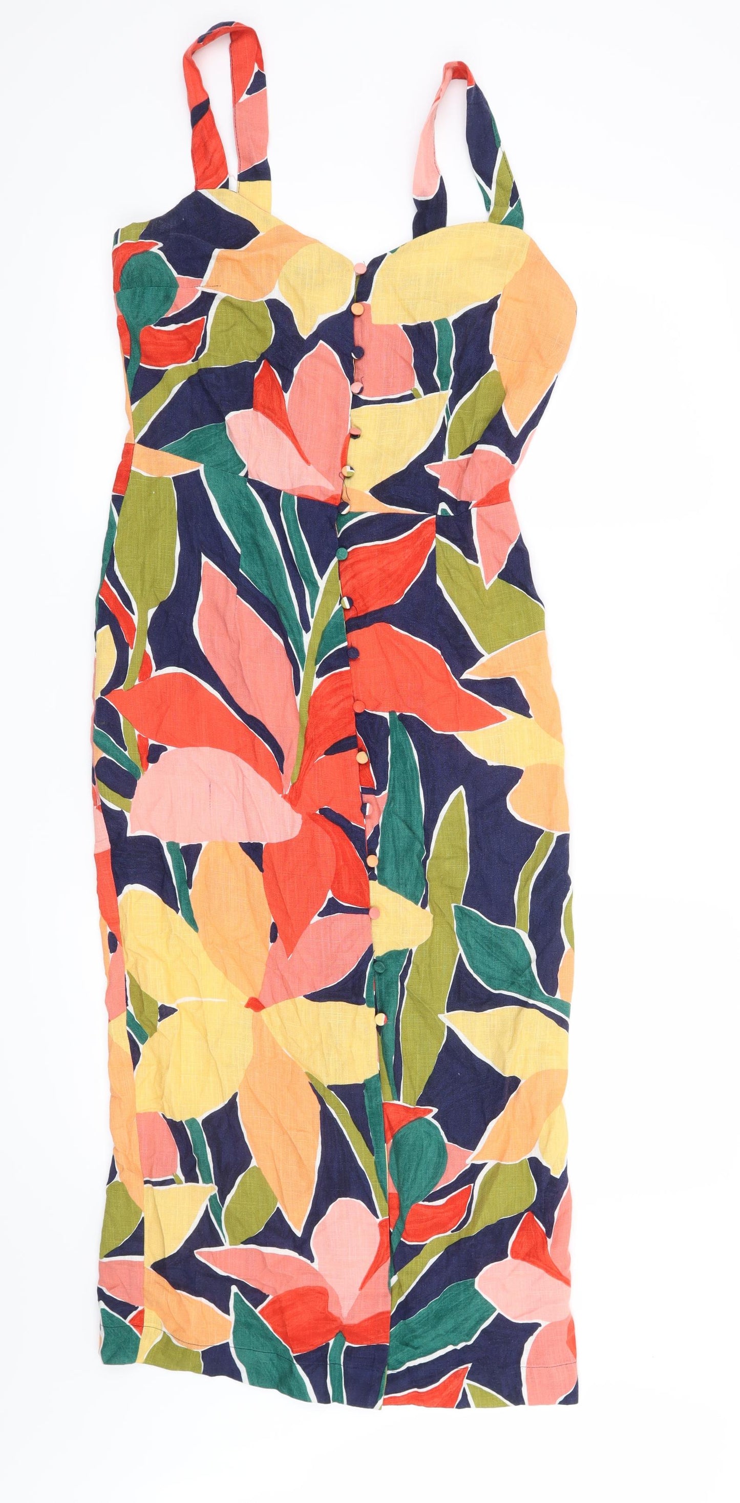 Oysho Womens Red Floral  Slip Dress  Size M