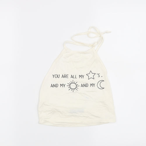 Boohoo Womens Beige   Cropped Blouse Size 10  - You are all my stars, and my sun and my moon