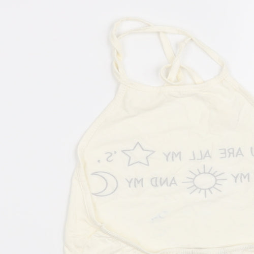 Boohoo Womens Beige   Cropped Blouse Size 10  - You are all my stars, and my sun and my moon