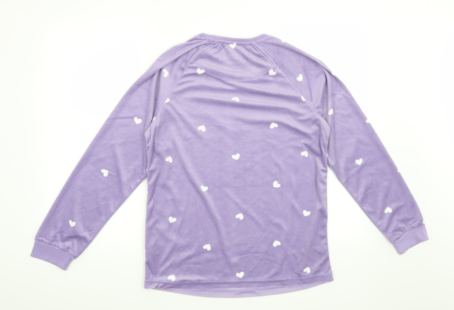 Love to Lounge Womens Purple Solid  Top Pyjama Top Size 6  - Hearts