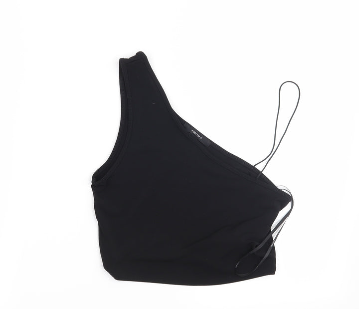 FOREVER 21 Womens Black Cropped Blouse Size M
